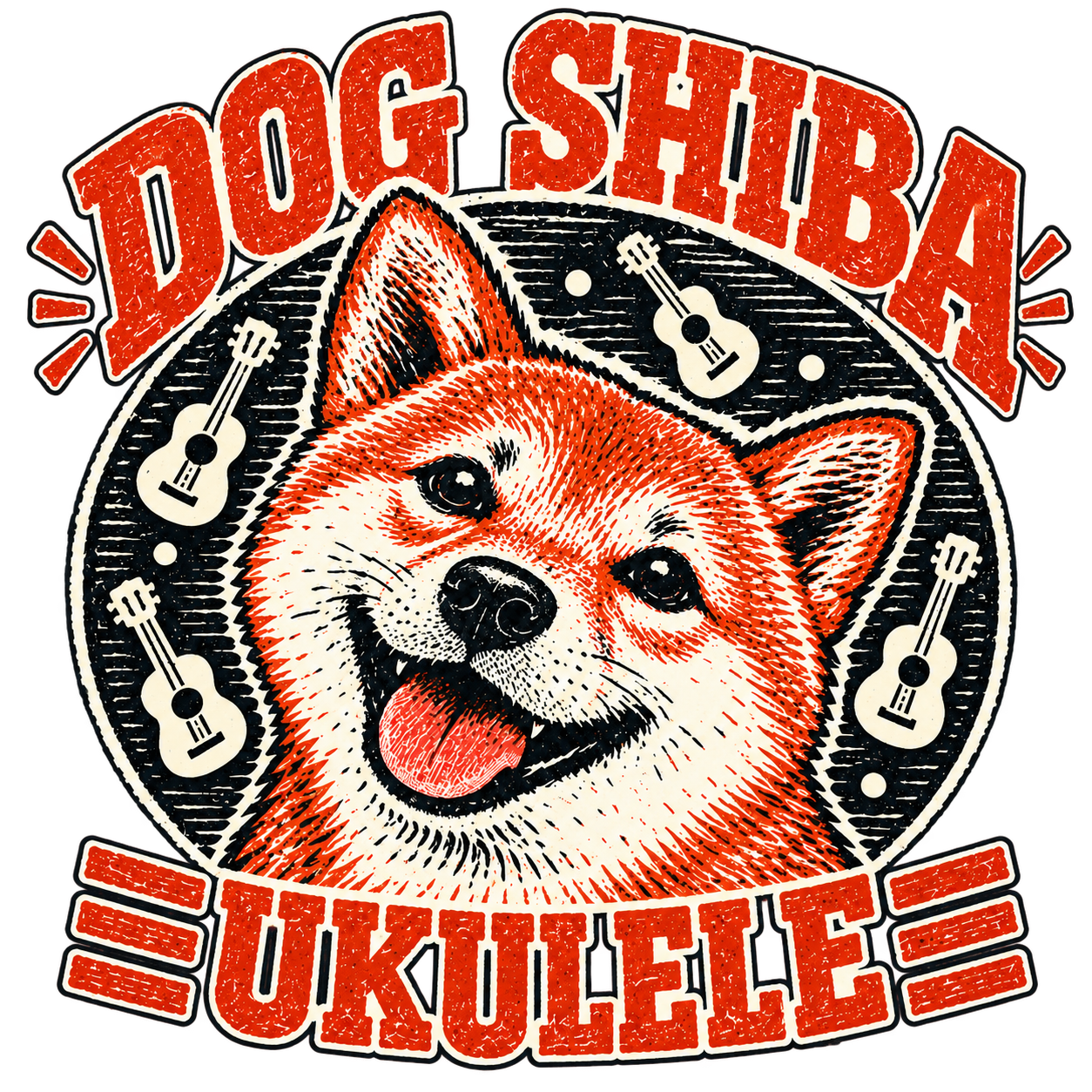 ウクレレと柴犬を組み合わせたJam’s Ukuleleのオリジナルデザイン