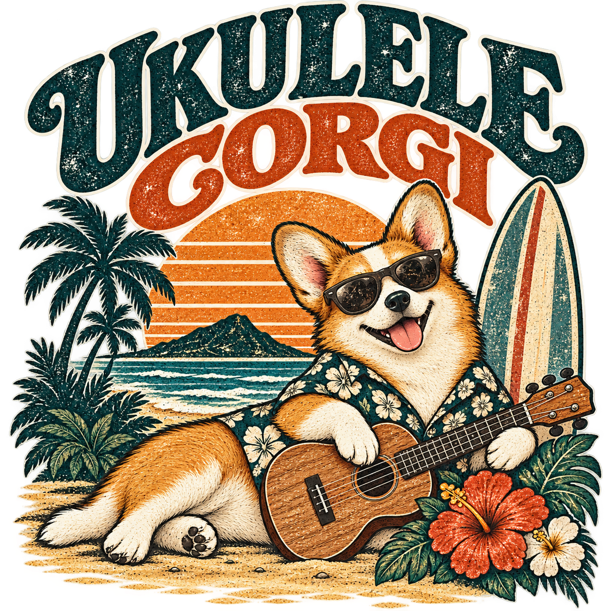 ウクレレとコーギーを組み合わせたJam’s Ukuleleのオリジナルデザイン